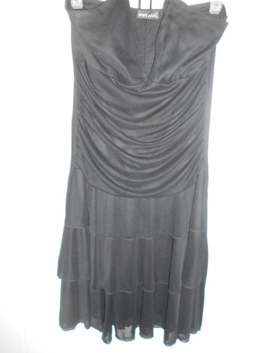 Wet Seal Black Layered Halter Dress